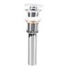Bathroom Pop Up Drain Control Water Flow Copper Chrome Plating