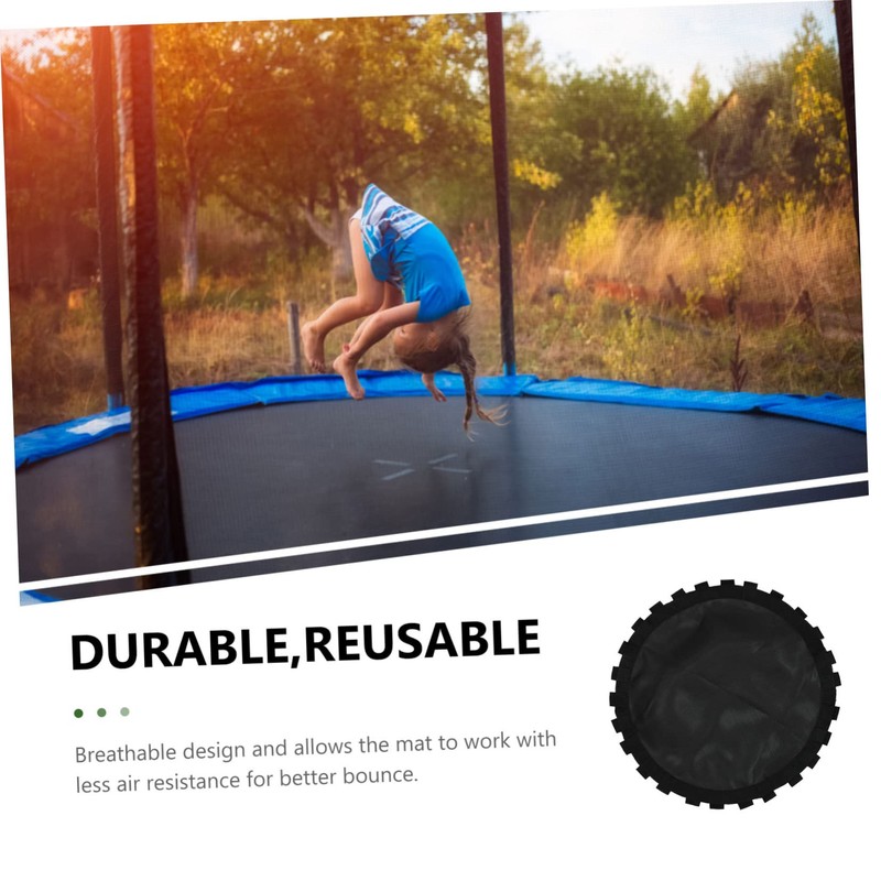 Kisangel 1pc Heavy-Duty Uv-Resistant Trampoline Replacement Mat Durable Round Jumping