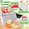 Suuker Large Crinkle Cutter for Veggies, French Fry Cutter,Potato Slicer,Potato
