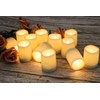 GenSwin Waterproof Outdoor Flameless Candles Flickering with Timer, Battery Operated