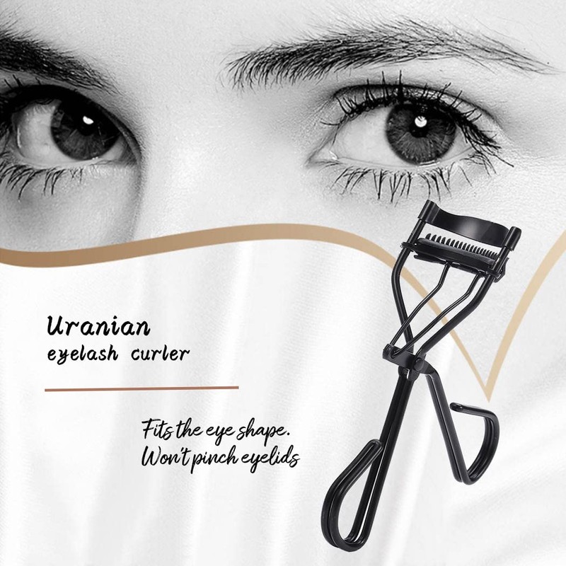 Uranian Eyelash Curlers with Built-in Comb Beauty Eyelashes Curlers Eyelash
