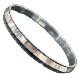 925 Sterling Silver Hallmarked Punjabi/Sikh Men Kada #07 (Silver, 2.87 inch / 2-6 Indian)