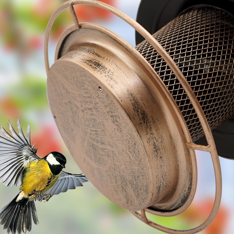 Zeqeey Metal Bird Feeder Hanging Bird Feeder for Birds Bird