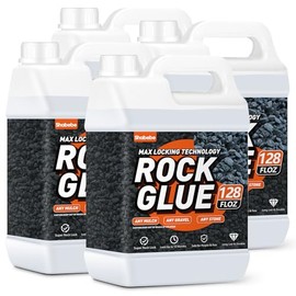Rock Glue, 4Gallon Long-Lasting Dries-Clear Strong Pea Gravel Binder for Pebble