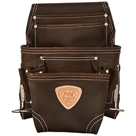 McGuire-Nicholas 695-E Carpenter's Tool Rig | Removable 4-Tier Pouch with Dual Metal Hammer Holders,Brown,15-Inch Three-way Speaker