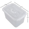 Qsbon 8.5 Quart Clear Storage Box with Handle, 4-Pack