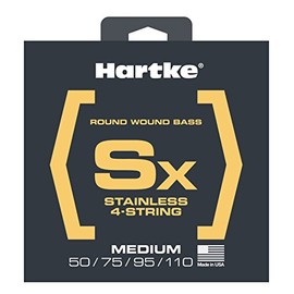 Hartke HSBSX450 SX Stainless Steel Bass Guitar Strings, Medium 4-String