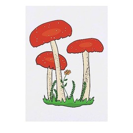 'Fairy Toadstools' Temporary Tattoo - Water Resistant, Skin-Safe, Non-Toxic Transfer (TO00061749)