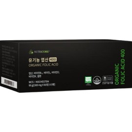 Nutricore Organic Folic Acid 400 300mg x 300 tablets, 10 month supply / 뉴트리코어 유기농 엽산 400 300mg x 300정 10개월분