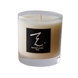 Japanese Aroma Soy Wax Candle - with Cotton Wick - Yuzu Citrus Fragrance - 170g - Handmade in Japan