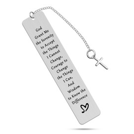 Christian Bookmark Gift for Women Men Faith Bible Verse Baptism Gifts Inspirational Religious Gifts for Sister Mom Daughter Friends Inspirational Scripture Metal Bookmark First Communion Gift