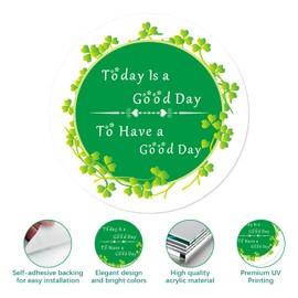 2 Pcs Today Is A Good Day Art Colorful Wall Decor, 10"x10" Inspirational Funny Plaque Perfect Signs Decor Gifts for Bathroom Cafe Farmhouse Garden Home Bar Pub College Dorm Office