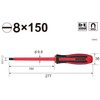 Vessel Megadora Insulated Screwdriver, 1.2 x 8 x 150, Electrical