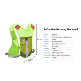 AONIJIE Outdoor Hiking Hydration Backpack Marathon Backpack Male Lightweight Vest Climbing Cycling Backpack (Green)