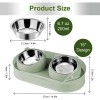 Kevideawl Cat Food Bowls, Raised Bowl with Stand, Stainless Steel,