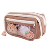 Xvbhaq Large Capacity Capybara Pencil Case Cute Transparent Multi-Layer Plush