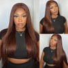 Brown Bundles Human Hair with Closure (14 16 18with 14Free)