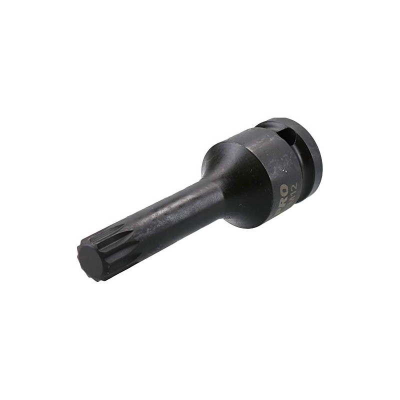 M12 x 78mm Spline Bit Triple Square Impacted Extra Long