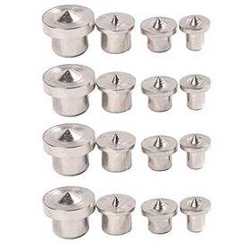 Saipor 16pcs Wood Dowel Tenon Centers Set Dowel Pins Center Point for Accurate Drilling Proper Dowel or Tenon Placement 6/8/10/12mm, Set of 4
