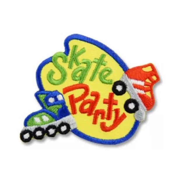 Girl Boy SKATE PARTY Roller skating Fun Patches Badge SCOUT