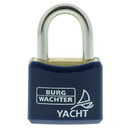Burg-Wächter Brass Padlock with Plastic Sheath, 3.5 mm Shackle Thickness, Weatherproof, 2 Keys, Yacht 460 NI 20 SB, 22 mm