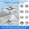 Telsitine Upgraded 3-in-1 Kitchen Sink Drain Strainer, 304 Stainless Steel