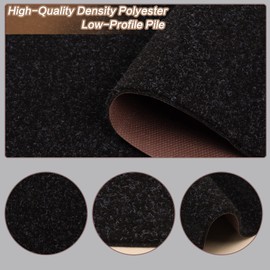 4' x 6' Runner Rugs with Rubber Backing, Indoor Outdoor Utility Carpet Runner Rugs, Black, Can Be Used as Aisle for The RV and Boat, Laundry Room and Balcony