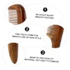 WOONEKY 20cm Long Wooden Anti-static Hair Comb Natural Sandalwood Material