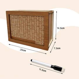 Wooden Money Box, Retro Money Box Storage Box, Piggy Bank with Marker, Money Box, Reusable, with Savings Target and Numbers for Ticking, Helps Children the Habit of Saving (10,000 €)
