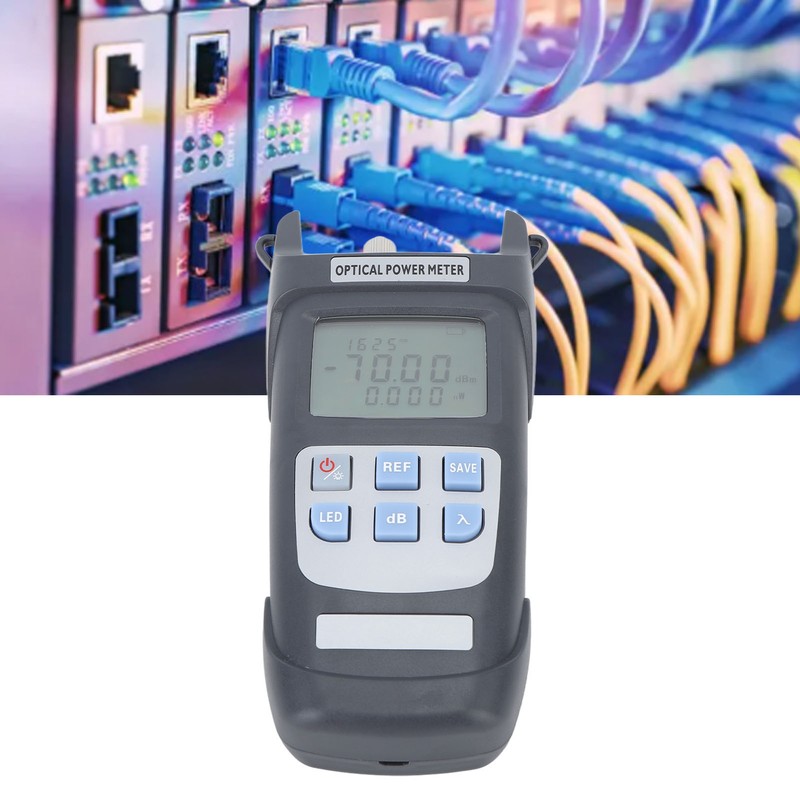 Optical Power Meter Optic Fiber Attenuation Tester with LED Lamp