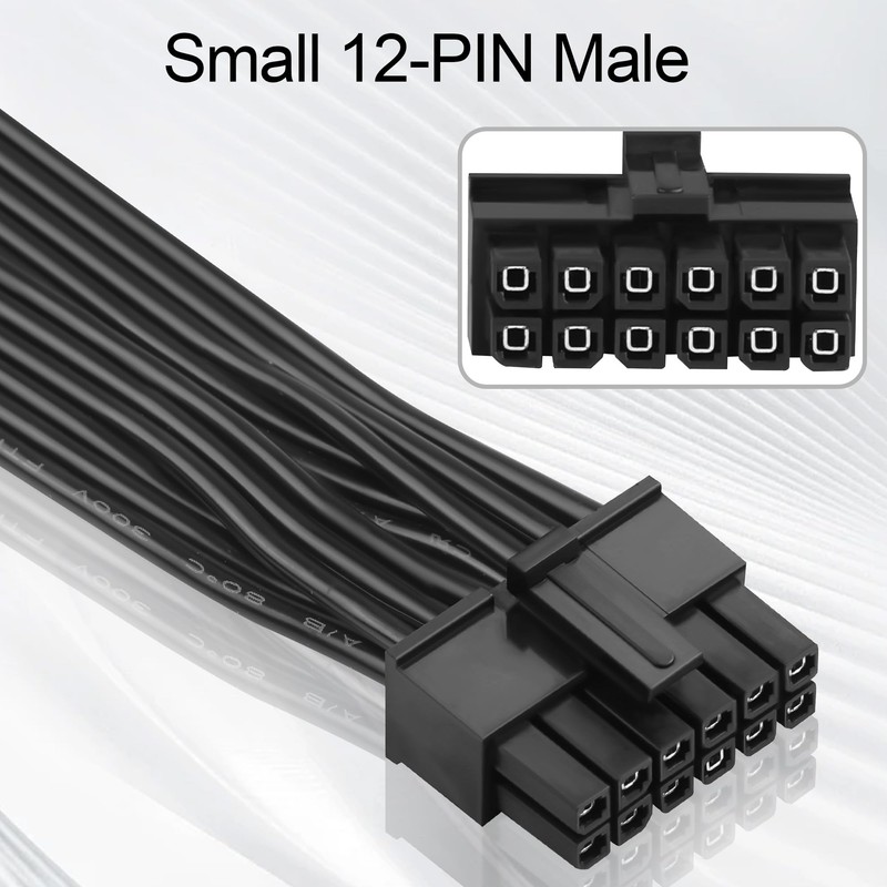 ELFJMZP 2X 8 Pin to 12 Pin Power Cable Compatible
