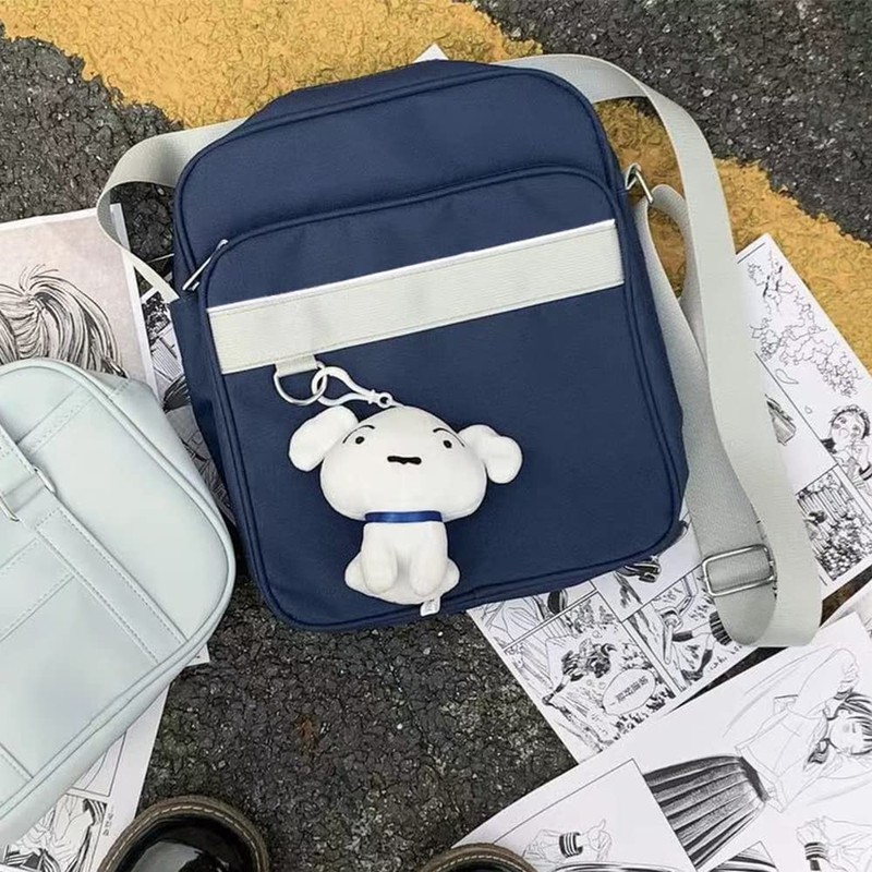 Eolluka School Bag, A4 Shoulder Bag, Nylon Bag, High School