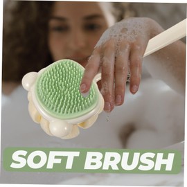Mikinona Back Brush for Shower Men Women Bath Brush Handle Soft Bristle Back Scrubber for Body Cleaning