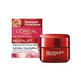 L'OrÃ©al Paris Tagespflege, Revitalift Belebende CrÃ¨me Rouge, Anti-Aging Gesichtspflege, Anti-Falten, Extra-Straffheit, Mit rotem Ginseng, 50 ml