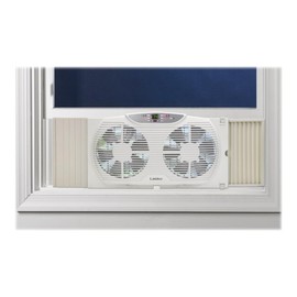 Lasko Electrically Reversible Twin Window Fan with Remote Control, W09550 | Lasko