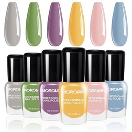 Morovan Nail Polish Set Fingernail Quick Dry Nail Polish Kit Nail Polish Bulk Finger Nail Polish Pack Glossy Toenail Polish Gifts