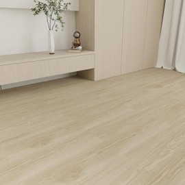 Mysflosy Peel and Stick Floor Tiles, Self-Adhesive Luxury Vinyl Flooring Plank, 6'' x 36'', 12 Pack 18 Sq.Ft, Waterproof DIY Deep Wood Grain Planks Easy to Install for Kitchen, Living Room
