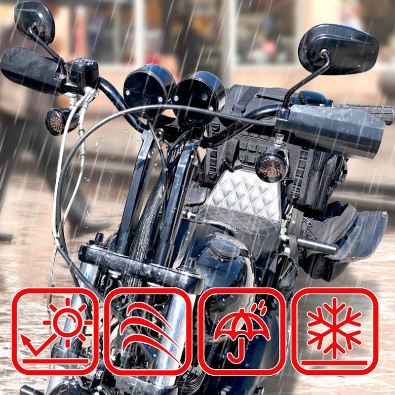 Goldfire Motorcycle Handlebar Risers, 8" Pullback Challenger Risers Fits for