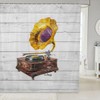 Feelyou Kids Gramophone Shower Curtain Music Phonograph Bathroom Shower Curtain
