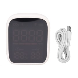 3 in 1 Smart Air Quality Monitor Automatic Brightness Adjustment Multifunctional Air Quality Detector USB Charging Meter for Tuya