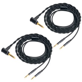 FAAEAL Balanced Cable Compatible with Hifiman Sundara HE4XX HE400SE HE560 HE1000V2,Meze 99 Classics,Denon AH-D7200 AH-D9200 Headphones,4.4mm to Dual 3.5mm(4.9ft 2-Pack)