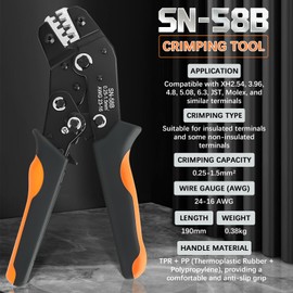 QLOUNI Dupont Crimping Tool Kit with 1600PCS 2.54mm Dupont Connectors, AWG 23-16(0.25-1.5mm²) Ratcheting Wire Crimper, 1/2/3/4/5/6/8/10 Pin Housing Connectors