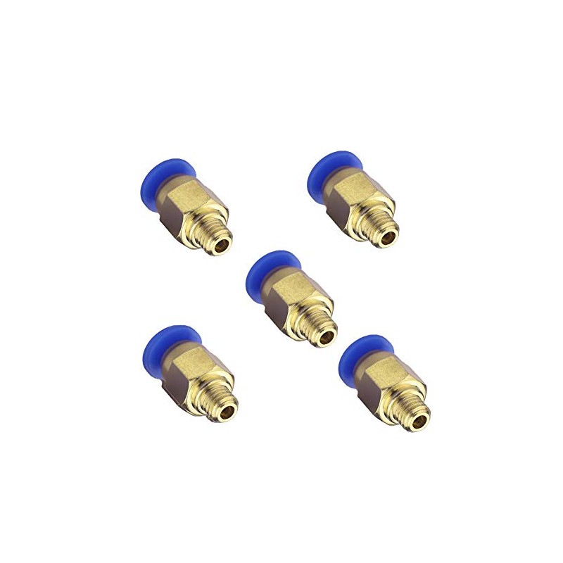SIENOC PC4-M6 Pneumatische Luft gerade Schnellverschraubung 4mm Gewinde M6 (5