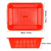 Geytetqi 10 Pack Red Plastic Storage Baskets, 15.4 x 11.6