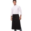 Chef Works 3 Quarter Waist Apron, Unisex, Color: White Pinstripe
