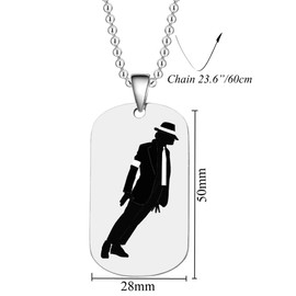 BOMJJOR Necklace Bracelet for Fans Men Jewelry Memorial Collection One Piece (Dog Tag Necklace C)