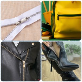 HINZIC 8PCS Zipper Pull Replacement Detachable Zipper Pull Tabs Heavy Duty for Luggage Suitcases Clothing Jackets Backpacks Shoes Boots Purse Coat(Black, Silver, Gold, Brilliant Black)