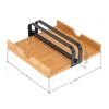 bremermann Bamboo Napkin Holder with Metal Weight Napkin Dispenser