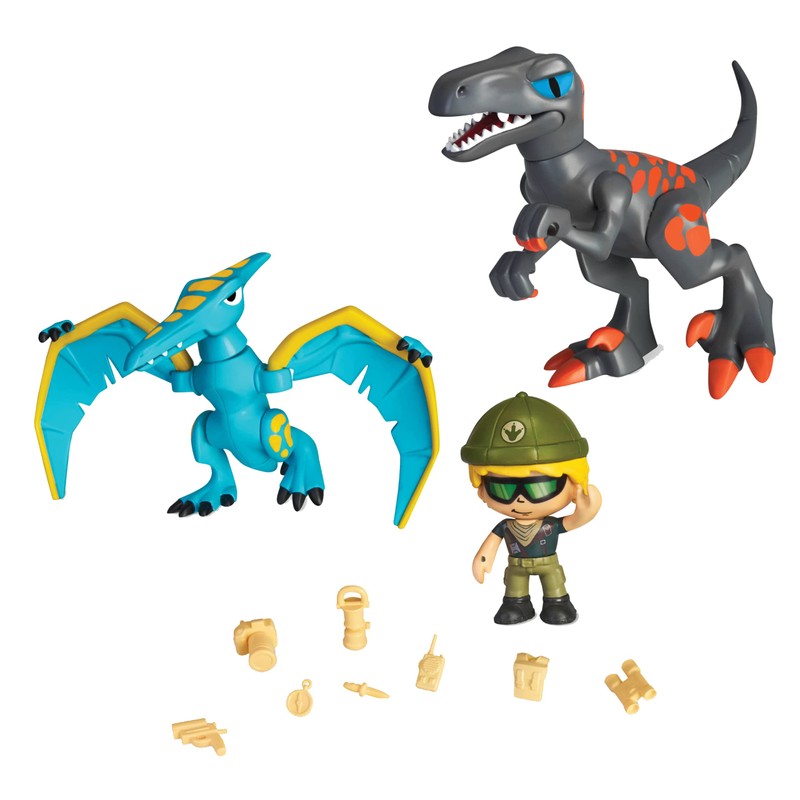 Action Heroes Dino Pack, Combinable Figures, Dinosaur Toy for Children