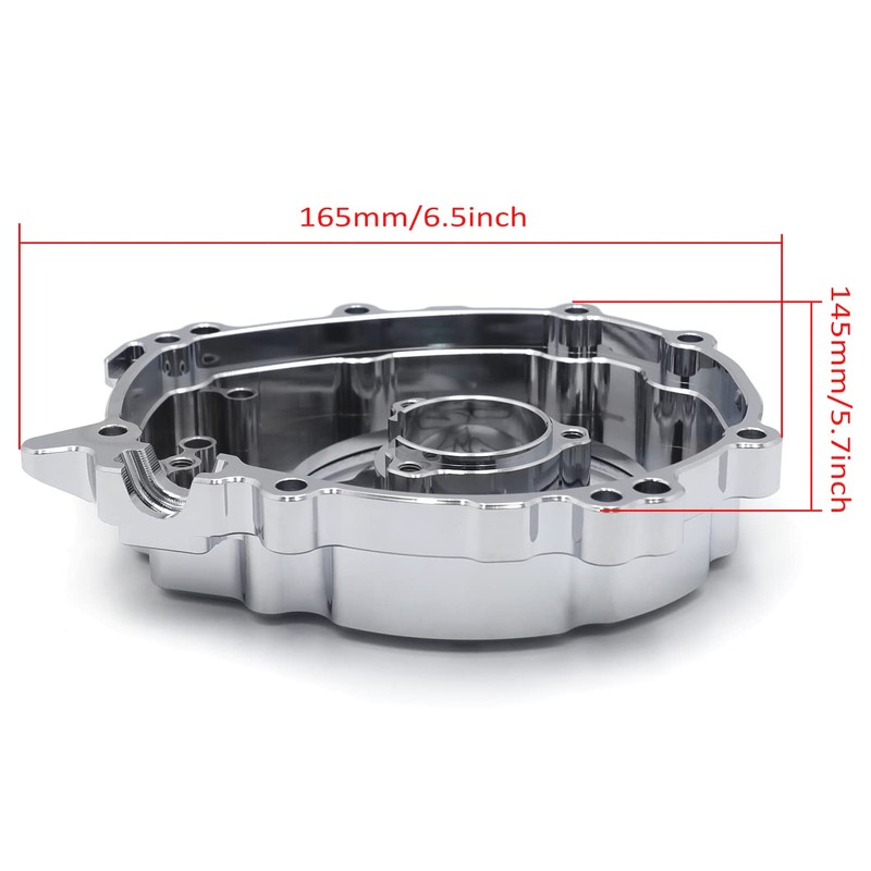 HTTMT- Chrome Clear Left Engine Stator Crankcase Cover Guard Compatible